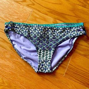 Prana Stina Womens swim Bikini bottoms medium embroidered with beads